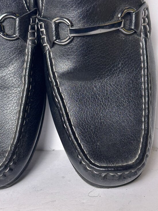 Dexter Men 9 Black Shoe Comforts Loafers Formal Metal Bit Leather Slip On Prep main image 12